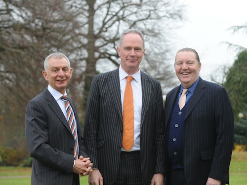 Cliff Kells, right, Tesco welcomes the Food Fortress initiative and outlines its vital role for the retail sector to Robin Irvine, Chief Executive, NIGTA and Owen Brennan, president, NIGTA