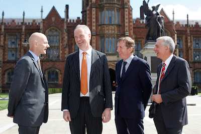 Pictured at the launch of the Food Fortress pilot scheme in Queens University